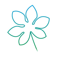 tropical leaf season eco nature vector illustration green color line image