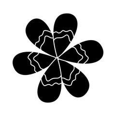 beauty flower ornament decoration icon vector illustration