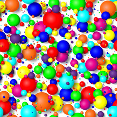 Fototapeta na wymiar Seamless background of colorful bubbles.