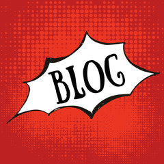 Illustration of a Blog chat bubble hand drawn