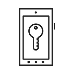 Secure smartphone symbol