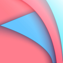 Abstract colored paper cutting decoration