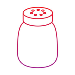 salt shaker seasoning for cooking condiment vector illustration  red degraded line color