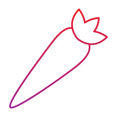 vegetable food healthy carrot fresh vector illustration  red degraded line color