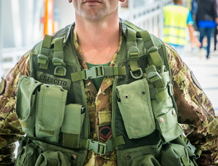 Uniform of Italian Army Military in a defensive action