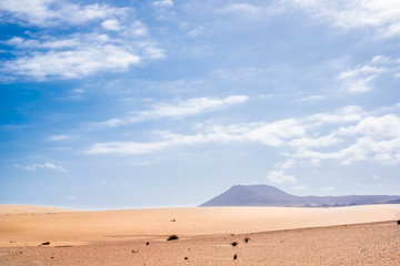Fototapeta na wymiar desert landscape with mountains and blue sky