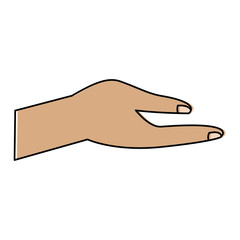 human hand help support gesture vector illustration 