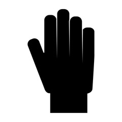 hand showing five finger palm stop vector illustration 