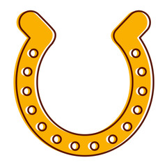 horseshoe luck good traditional icon vector illustration