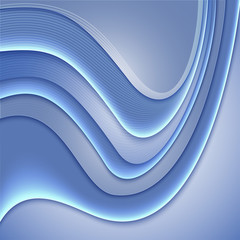 Layers of paper on blue modern background