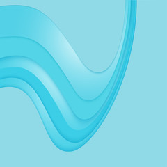 Many layers of paper on blue modern background