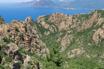 Felsenlandschaft Calanches auf der Insel Korsika