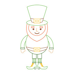 st patricks day celebration party elements icons vector illustration line color design