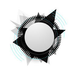 Polygonal modern techno background