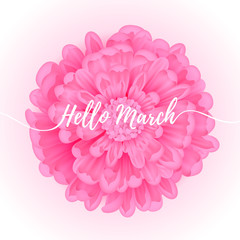 Hello march inspirational illustration. Spring background. © rea_molko