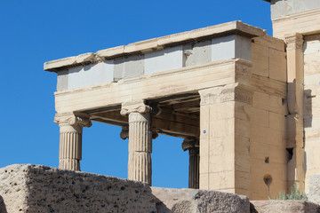 Obraz premium Ruins of the temple parthenon at the Acropolis in Greece