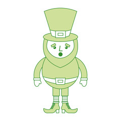 leprechaun sad cartoon st patricks day character vector illustration