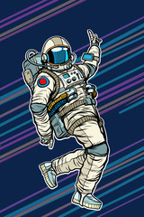 Astronaut dancing disco funny