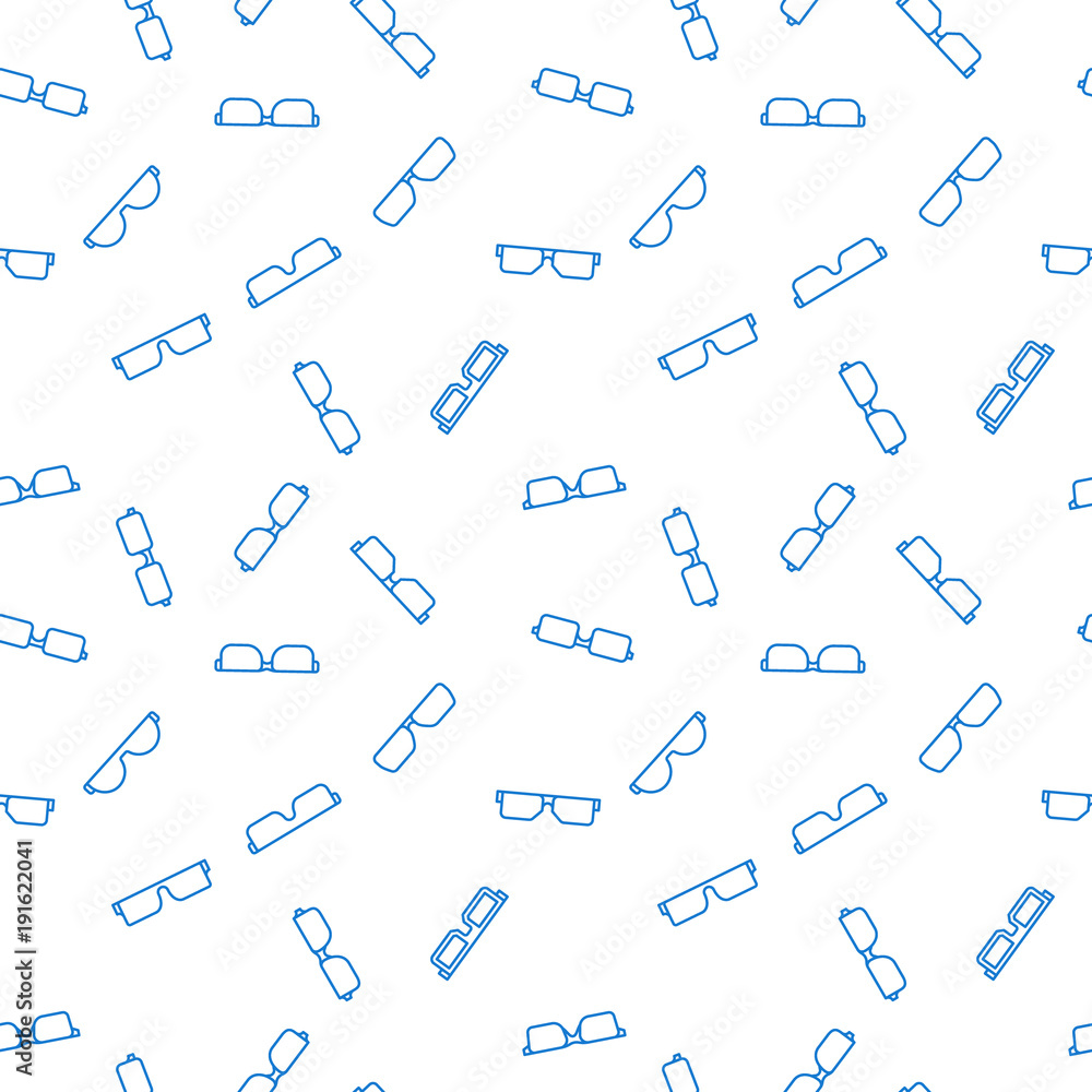 Poster seamless pattern with glasses - vector background
