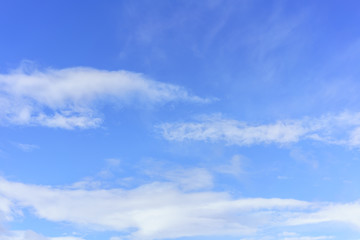 Beautiful white clouds and blue sky background