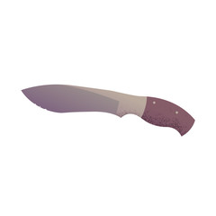 Knife with metallic blade vector illustration