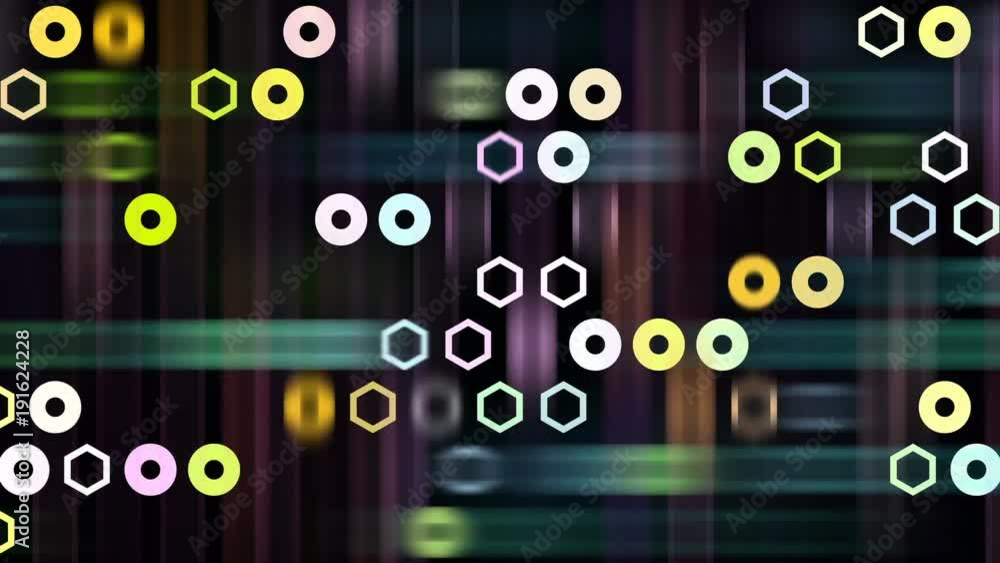 Poster work at the macro level. interacting structures..abstract motion background.