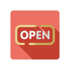 Open Vector icon on white background