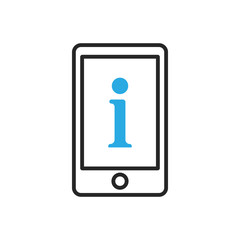 Smartphone icon. Mobile information