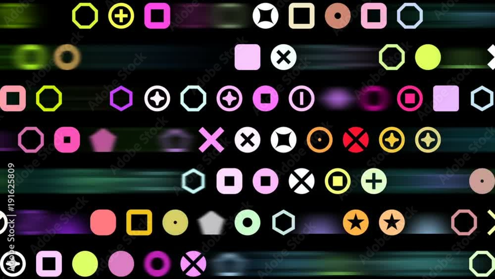 Poster abstract motion background.changing color symbols