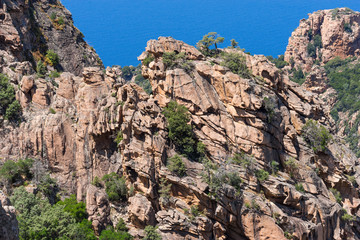 Felsenlandschaft Calanches auf der Insel Korsika