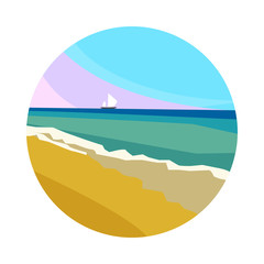 flat icon nature the sea and the beach