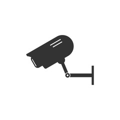 SECURITY CAMERA sign. Vector icon.
