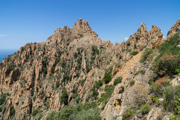 Felsenlandschaft Calanches auf der Insel Korsika