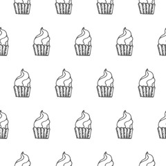 cake seamless vector pattern