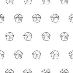 cake seamless vector pattern