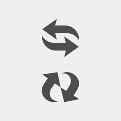 Arrow flat vector icon. Pointer flat vector icon