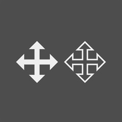 Arrow flat vector icon. Pointer flat vector icon