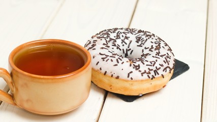 Donut and tea