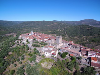 Fototapeta na wymiar Miranda del Castañar, pueblo de Salamanca (Castilla y León, España)