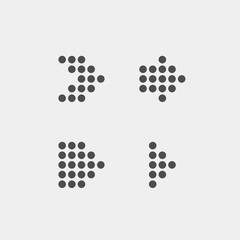 Arrows flat vector icons set