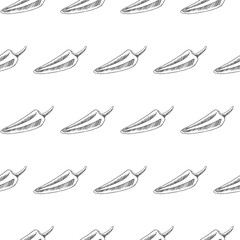 chili pepper seamless vector pattern