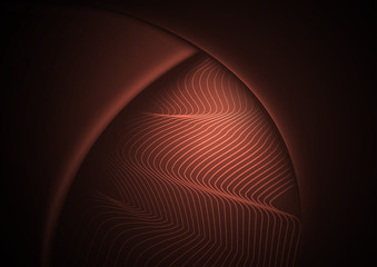 Abstract waves piercing a red background