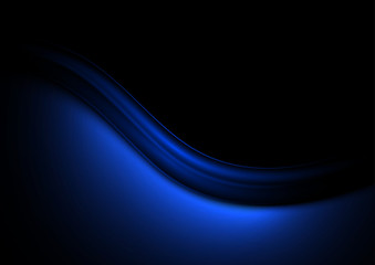 Blue waves on a dark background