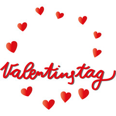Valentinstag, Valentine, Handschrift mit rotem Herz, Button, St&ouml;rer - Be me Valentine!
