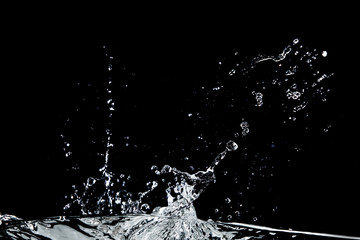 water splash on black
