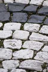 cobblestone streets detail