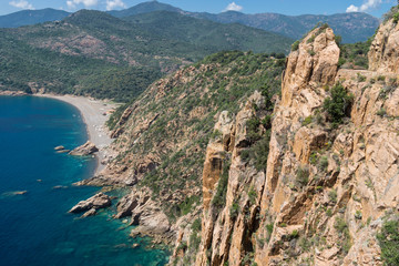 Felsenlandschaft Calanches auf der Insel Korsika