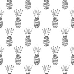 pineapple seamless vector pattern
