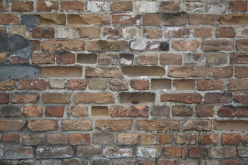 brick wall isolated on white background