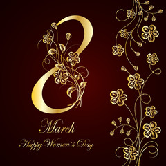 Womens day greeting card.
